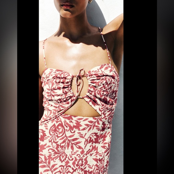 PRINTED RUSTIC MIDI DRESS - Picture 3 of 9